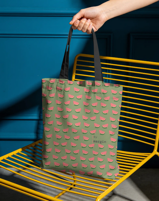 WATERMELON GREEN — Tote Bag